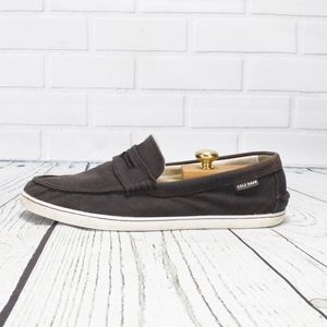 Mens Cole Haan Lincoln Loafer Black Canvas Size 13